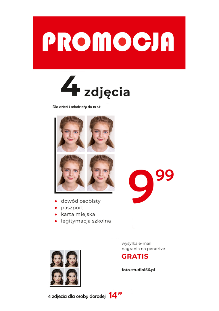 WIZY , KARTY MIEJSKIEJ , PRAWA JAZDY , DOWODU OSOBISTEGO , KARTY POBYTU , LEGITYMACJI SZKOLNEJ I STUDENCKIEJ, PASZPORT ZDJĘCIA DO DOKUMENTÓW - Marzena Gierasimowicz FOTO STUDIO 156